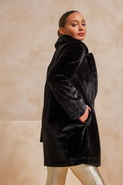 AUDRA FAUX FUR COAT 232349 — view 3