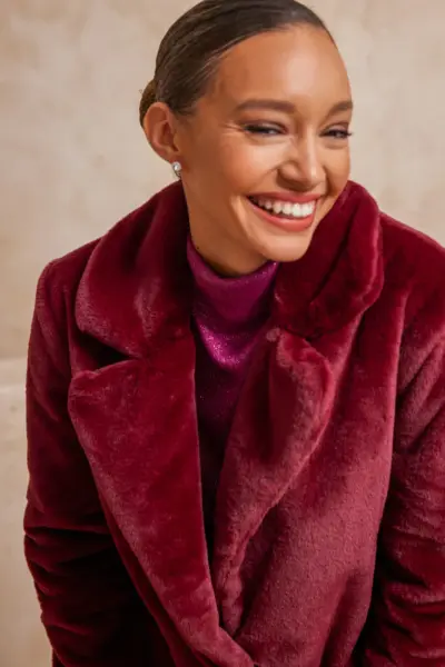 AUDRA FAUX FUR COAT 232349 — view 7