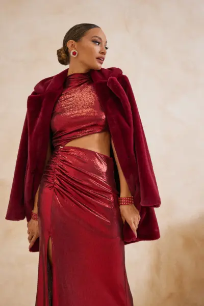 AUDRA FAUX FUR COAT 232349