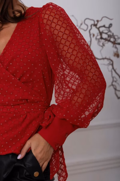 BLOUSE AMY TIUL RED LB 41 (2)