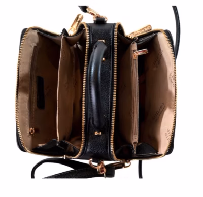 PIERRE CARDIN ECO-LEATHER HANDBAG WITH SHOULDER STRAP 6670