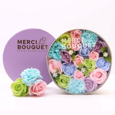 Soap Flowers Baby Blessings - Blues SFBX-01