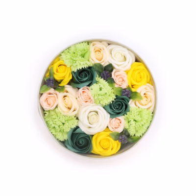 Soap Flowers Spring Celebrations - Yellow & Greens SFBX-04