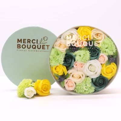 Soap Flowers Spring Celebrations - Yellow & Greens SFBX-04