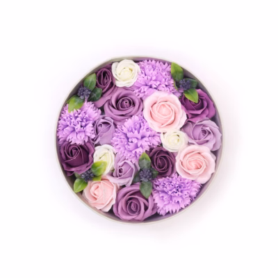 Soap Flowers Lavender Rose & Carnation SFBX-07