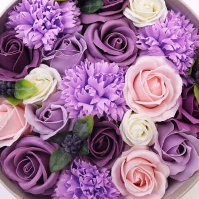 Soap Flowers Lavender Rose & Carnation SFBX-07 — view 4