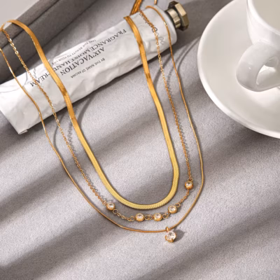 AURA TRIPLE STREAM LAYERED NECKLACE 23424