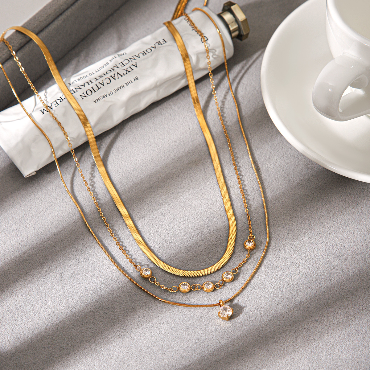AURA TRIPLE STREAM LAYERED NECKLACE 23424