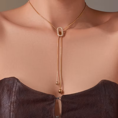 AURA INFINITY TIE NECKLACE 21679 — view 4