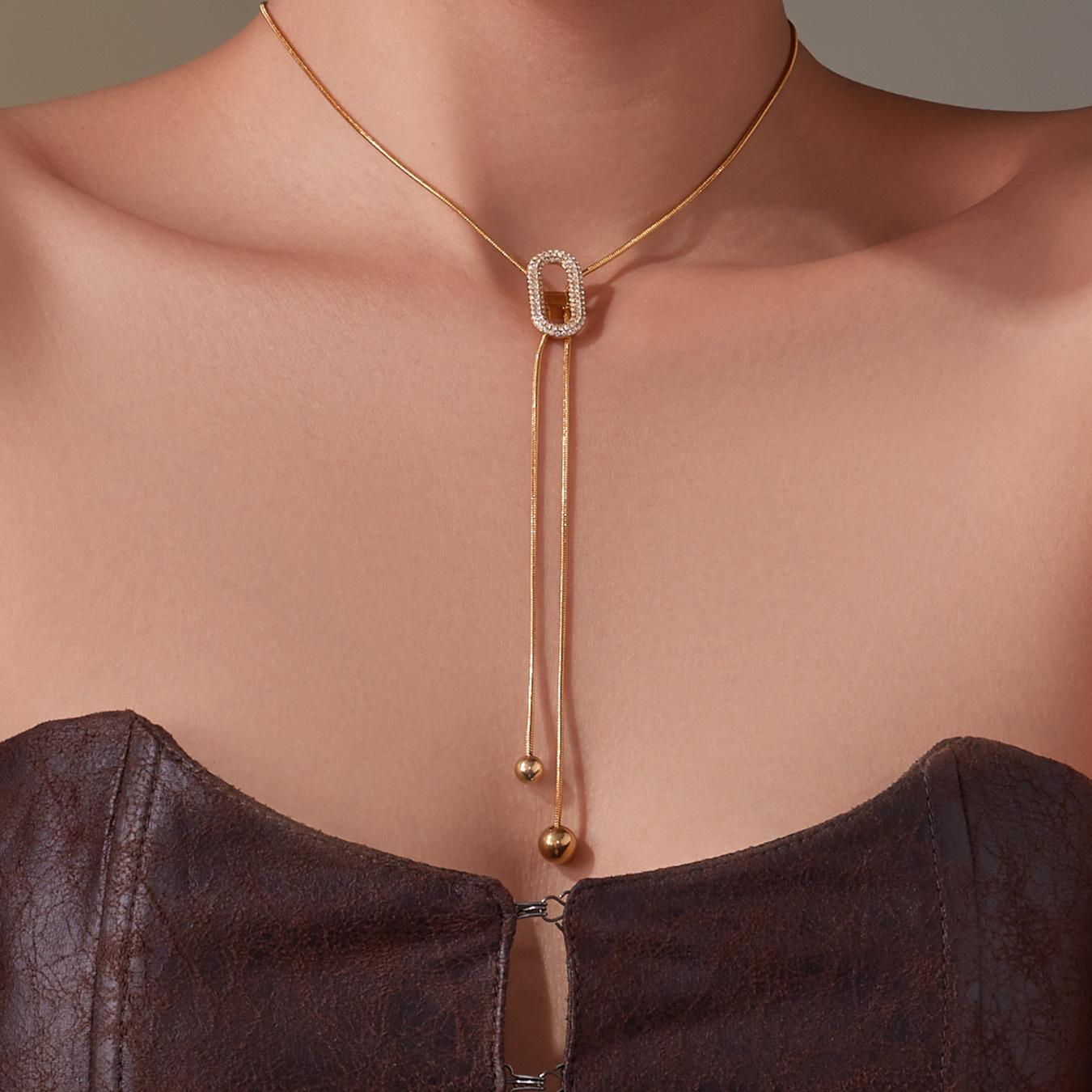 AURA INFINITY TIE NECKLACE 21679 — view 4