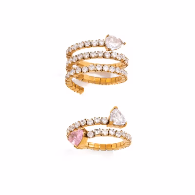 DUAL HEART LUXURY WRAP RING 21382