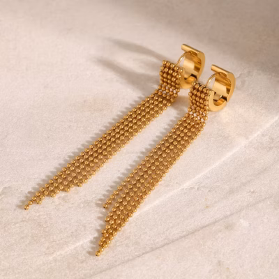GOLDEN CASCADE FRINGE HUGGIES 24940 — view 1