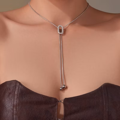 AURA INFINITY TIE NECKLACE 21679 — view 3