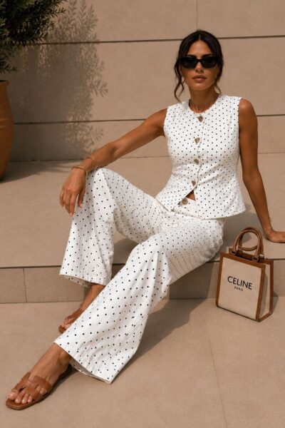 POLKADOT DENIM STYLE SET 5637