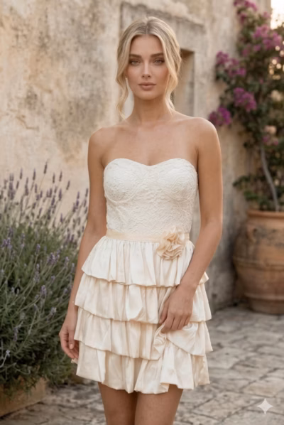 IVORY BLOSSOM DRESS 606652