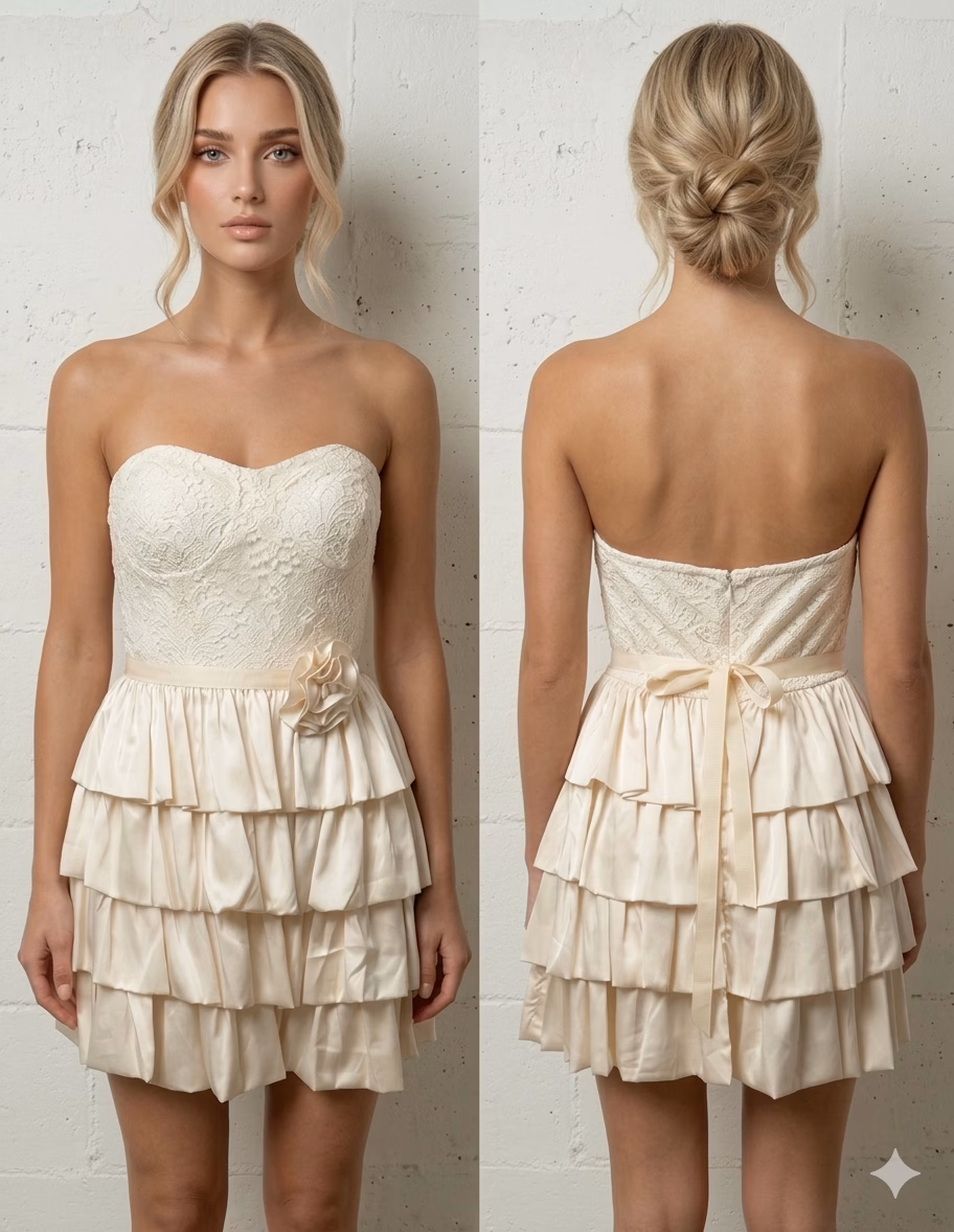 IVORY BLOSSOM DRESS 606652 — view 5