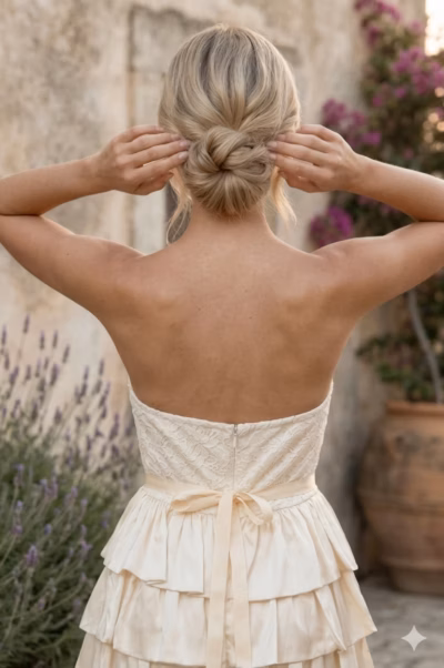IVORY BLOSSOM DRESS 606652 — view 3