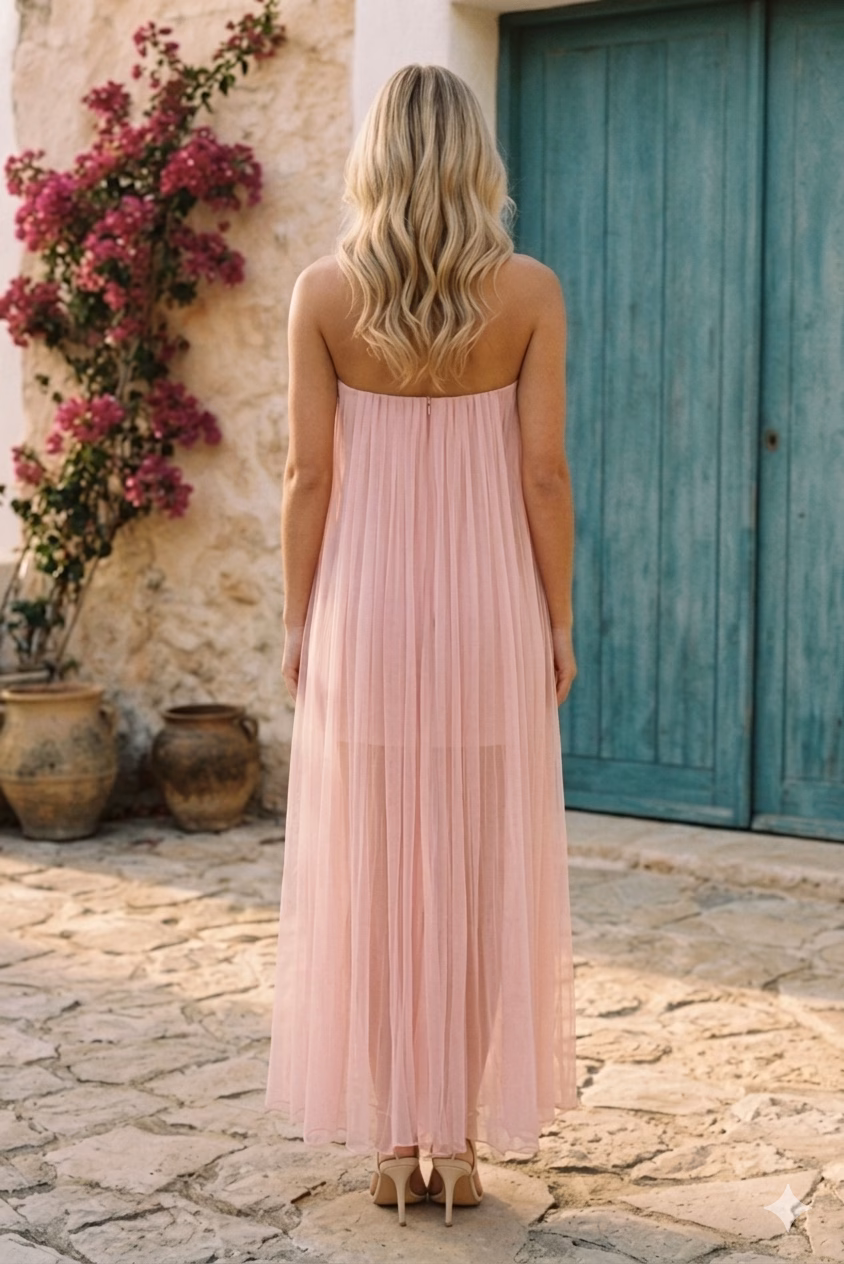 BLUSH OVERLAY DRESS 606650 — view 5