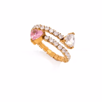 DUAL HEART LUXURY WRAP RING 21382