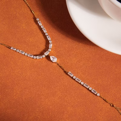 IMPERIAL PEAR BAGUETTE HAND CHAIN 35449