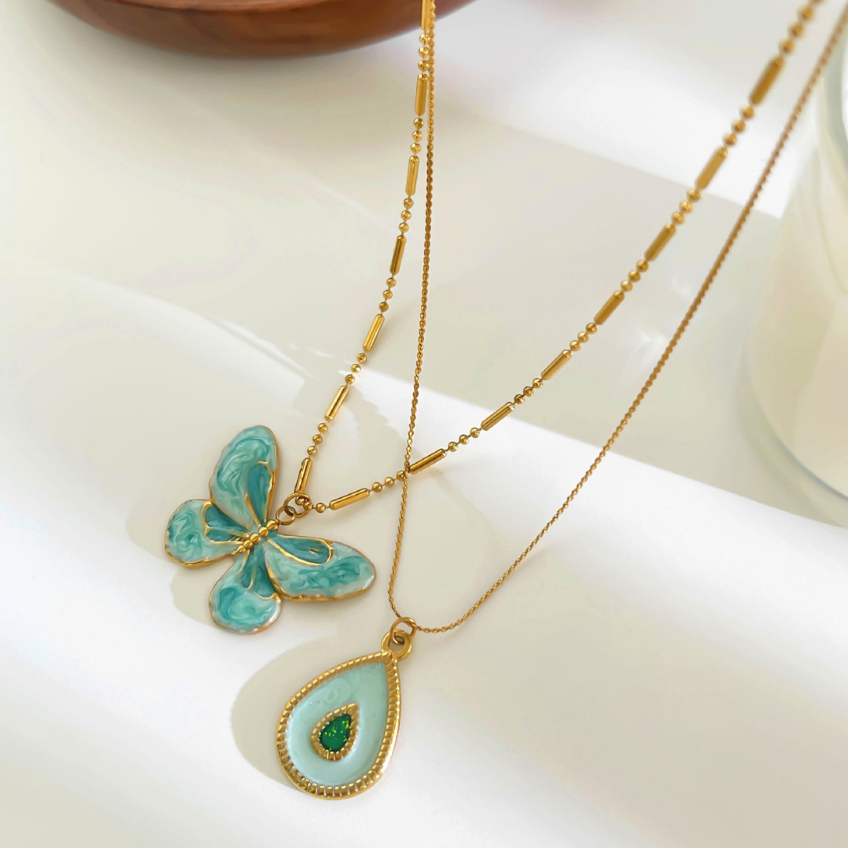 AERO & AQUA LAYERED NECKLACE 24355