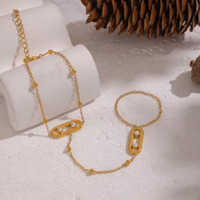 GOLDEN CRYSTAL SLAVE CHAIN 30221 — view 3