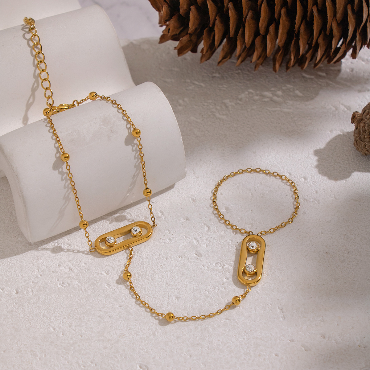 GOLDEN CRYSTAL SLAVE CHAIN 30221 — view 3