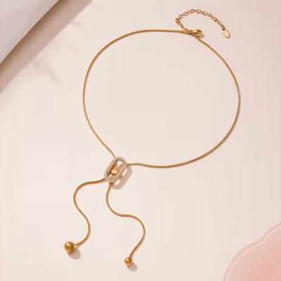 AURA INFINITY TIE NECKLACE 21679 — view 1