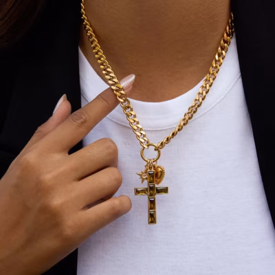 SACRED KHAKI CHARM NECKLACE 21842