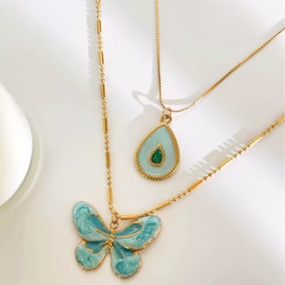 AERO & AQUA LAYERED NECKLACE 24355 — view 3