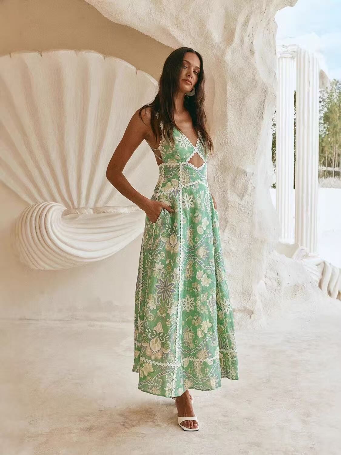 THALASSA BREEZE MIDI DRESS 3234 — view 4