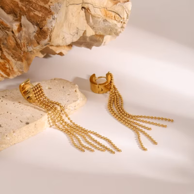 GOLDEN CASCADE FRINGE HUGGIES 24940 — view 3