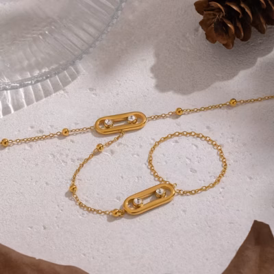 GOLDEN CRYSTAL SLAVE CHAIN 30221