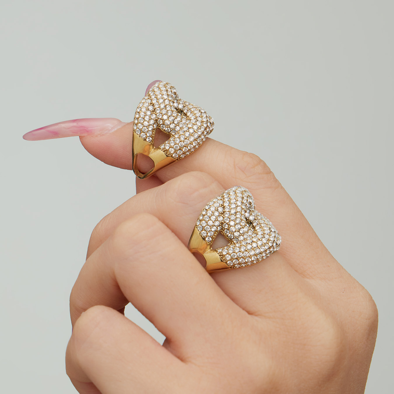 IMPERIAL INTERLOCKING PAVE RING 21635 — view 3