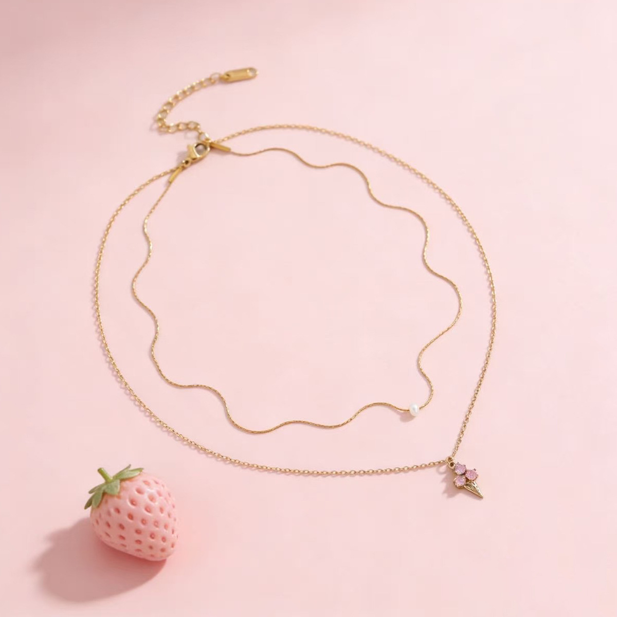 PINK SORBET DOUBLE LAYER NECKLACE 21344