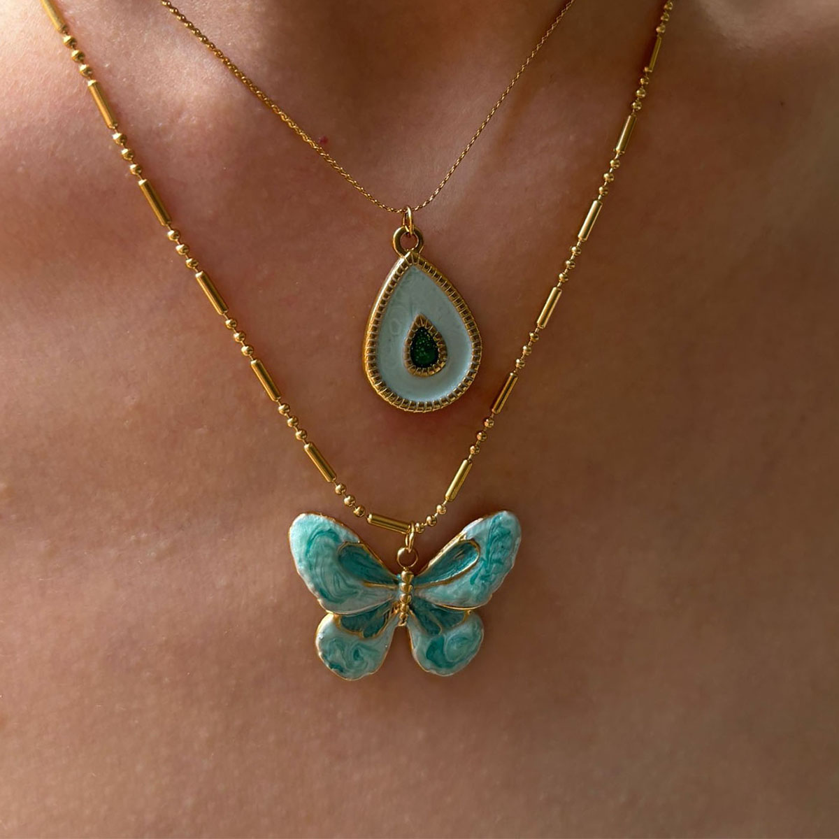 AERO & AQUA LAYERED NECKLACE 24355