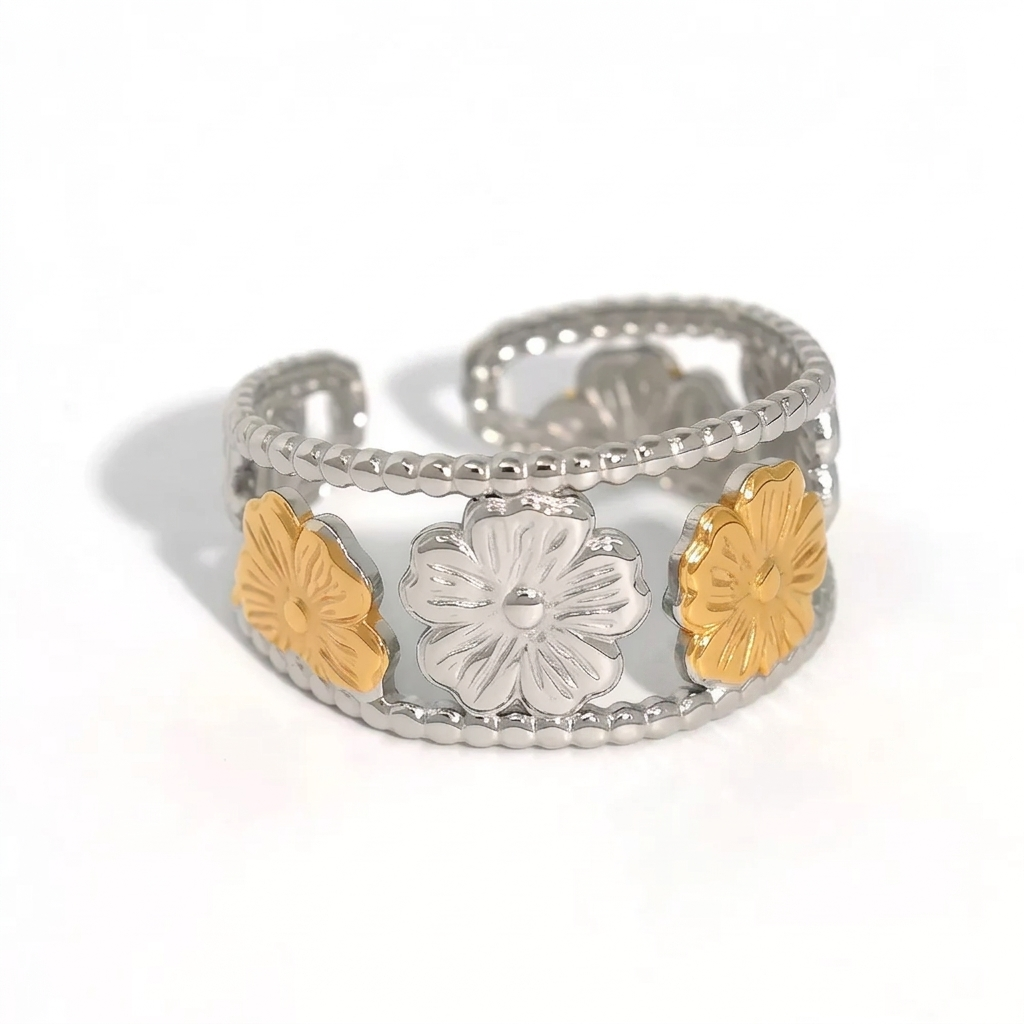 BLOSSOM DUO-TONE RING 21295