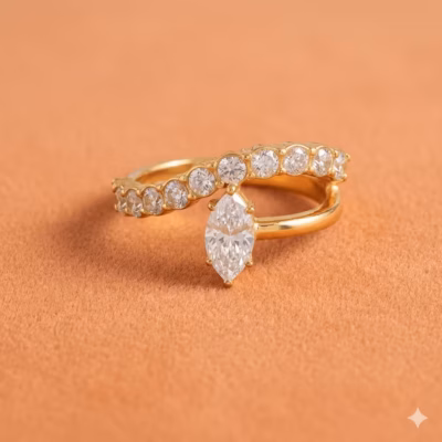AURA MARQUISE BYPASS RING 21387
