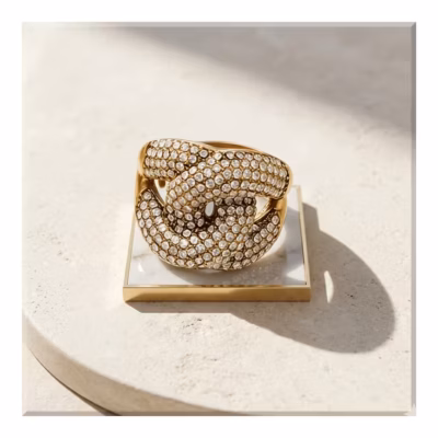 IMPERIAL INTERLOCKING PAVE RING 21635