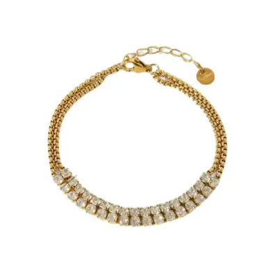 DOUBLE ROW TENNIS GLOW BRACELET 27348 — view 1