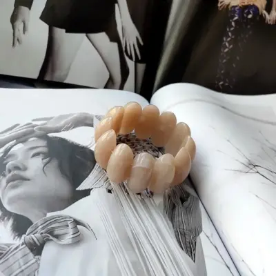 NUDE AURORA RESIN CUFF BRACELET 28194 — view 1