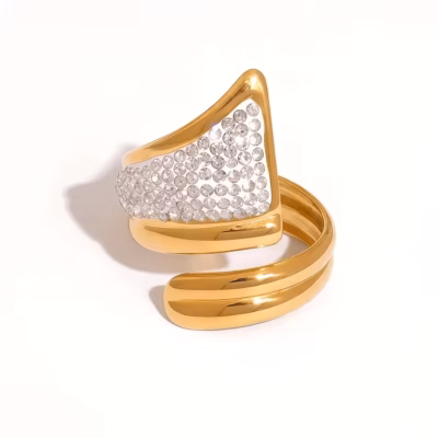 GEOMETRIC SHIELD WRAP RING 21291
