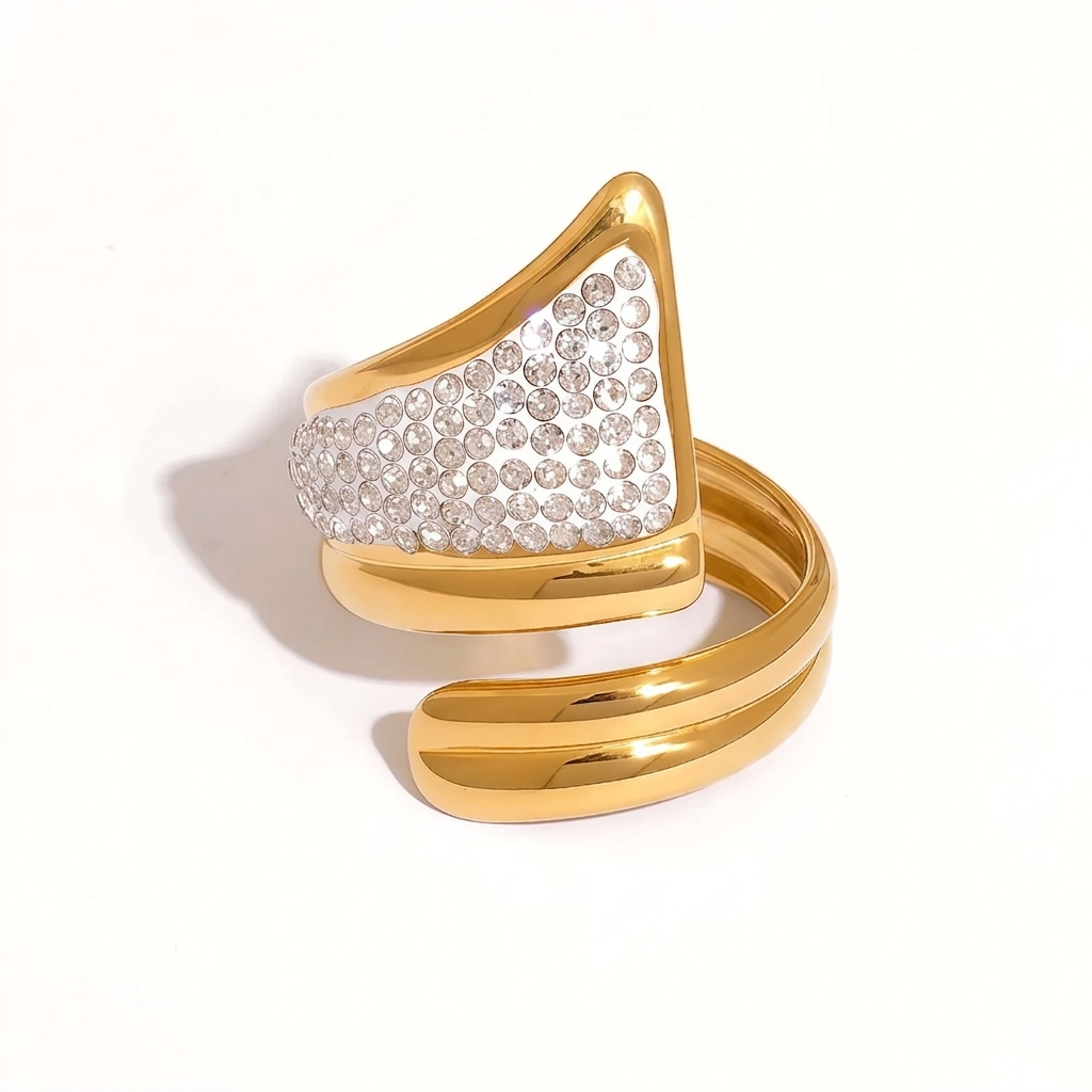 GEOMETRIC SHIELD WRAP RING 21291