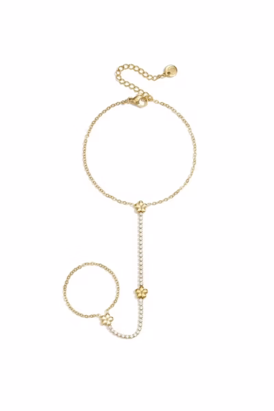 HANDCHAIN SILVER OR GOLD BLOSSOM 192 — view 1