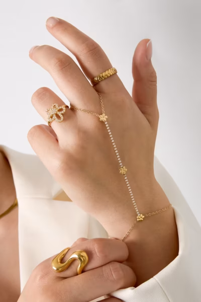 HANDCHAIN SILVER OR GOLD BLOSSOM 192 — view 3