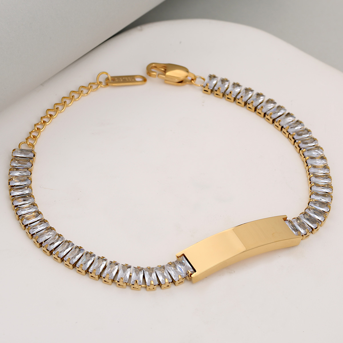 RAINBOW & CLEAR TENNIS BRACELET 22812 — view 3