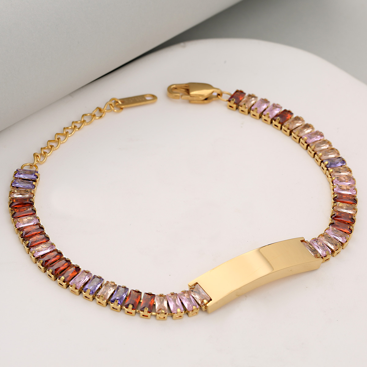 RAINBOW & CLEAR TENNIS BRACELET 22812