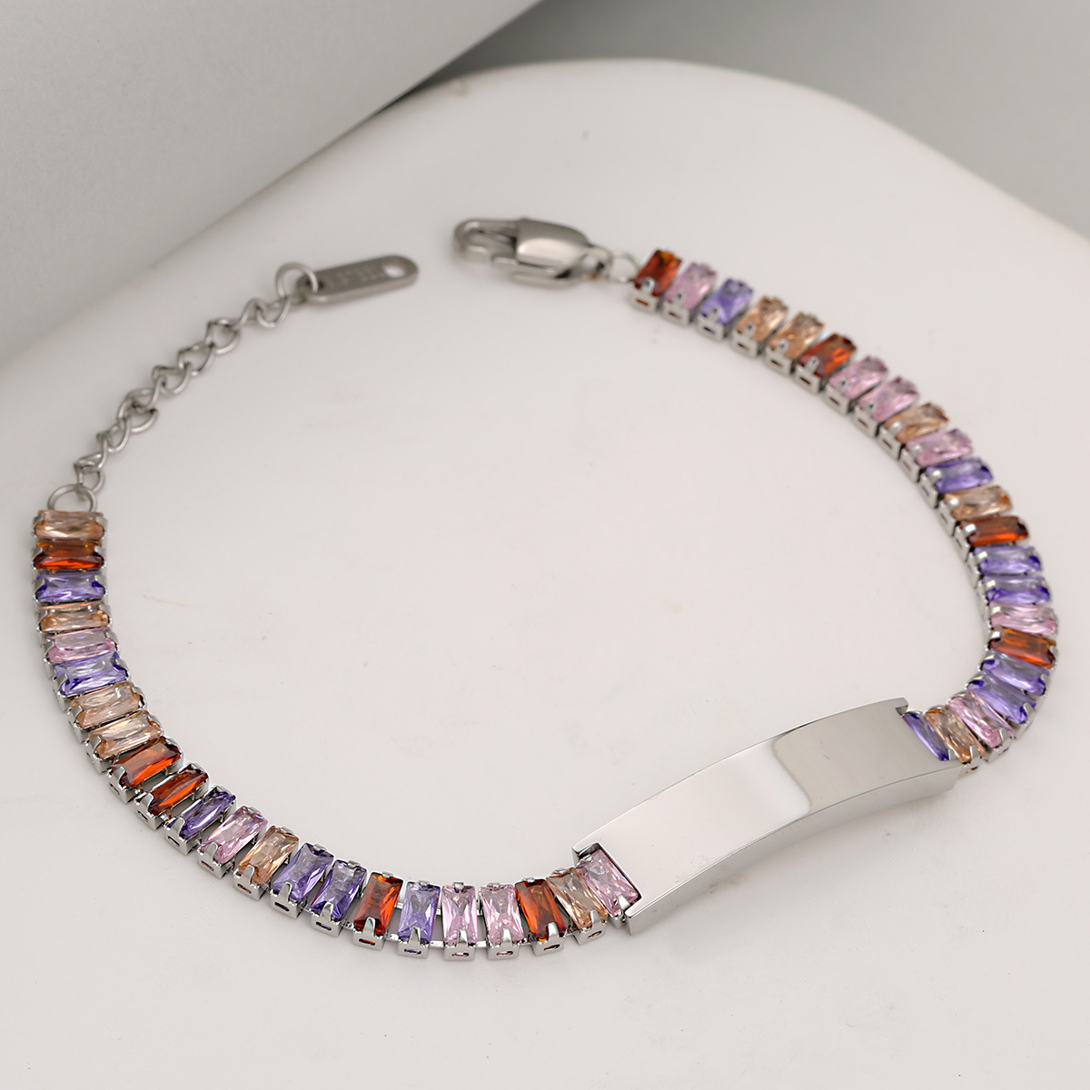 RAINBOW & CLEAR TENNIS BRACELET 22812