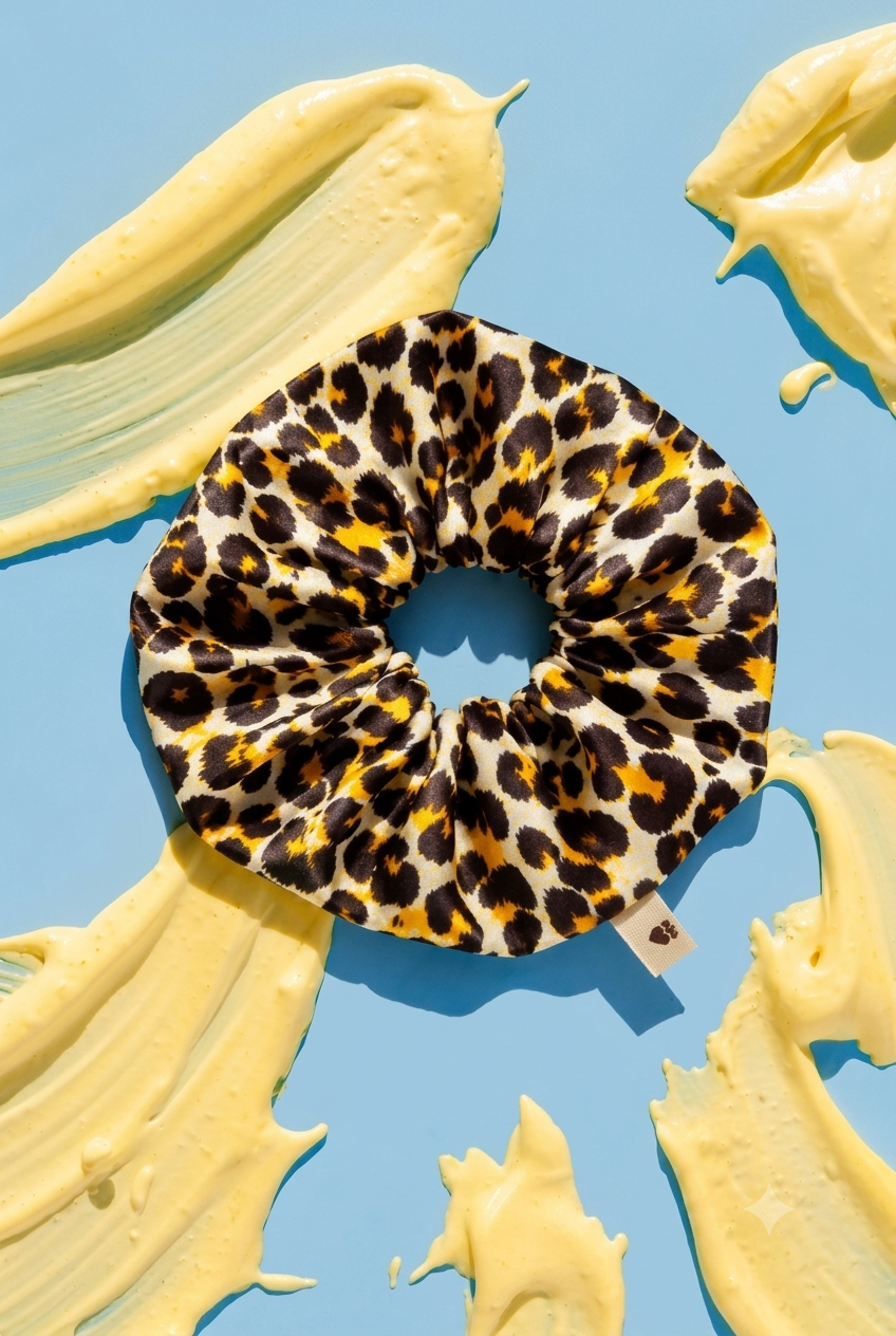 GOLDEN LEOPARD SCRUNCHIE 10712