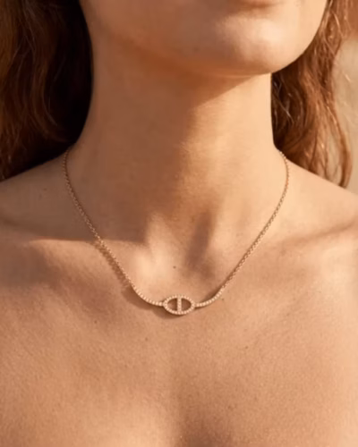 AURA MARINER PAVE NECKLACE 65739